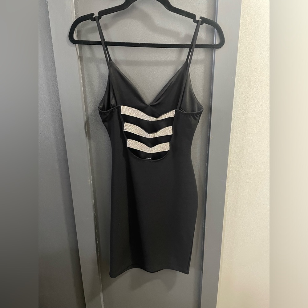 Windsor Black Bodycon Mini Dress - size small